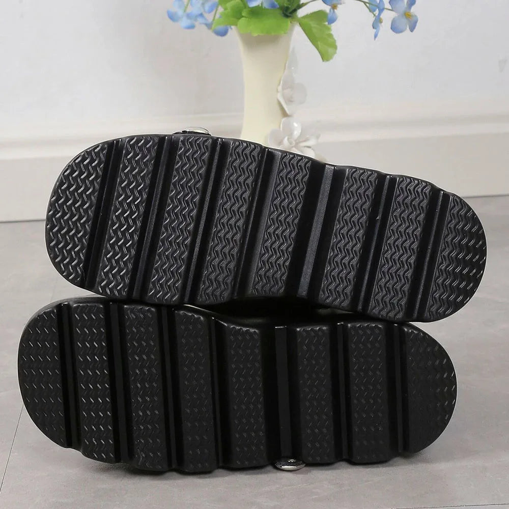 Black Round Toe Heel Studded Punk Mary Jane Lace Buckle Lolita Women's Shoes black / 10 / United States black / 9 / United States