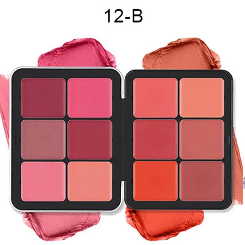 12-color Concealer Blush Cream Matte Highlight Contour Makeup All-in-one Palette Contouring - Fashionqueene.com
