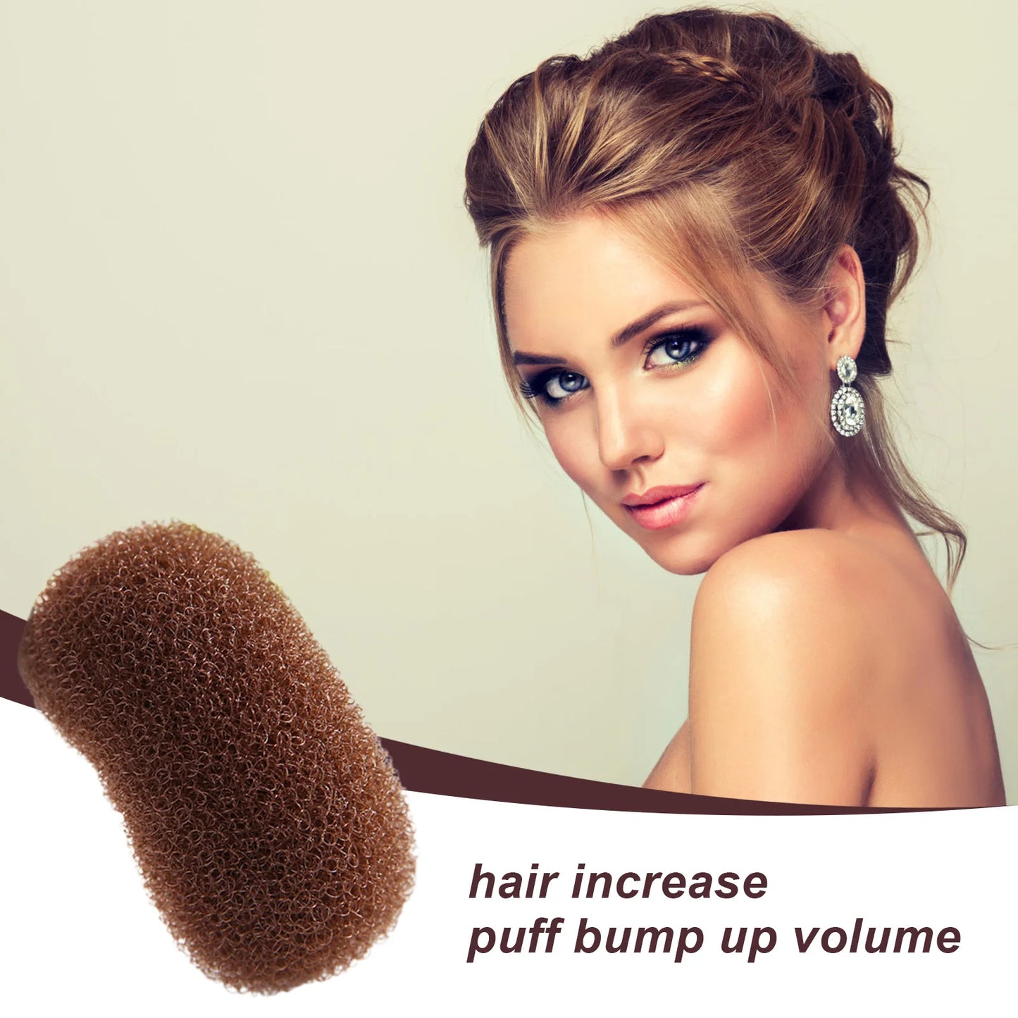 Hair Volume Increase Pad BB Clip Hair Sponge Pad Styling Hair black / United States Coffee / United States
