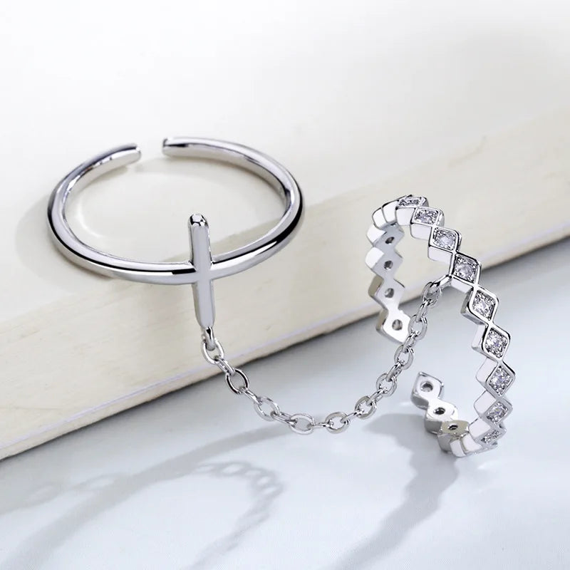 Tassel Chain Open Rings for Women Multi-layer Adjustable Finger Rings RI21Y0030 RI22Y0114 RI21Y0342 RI21Y0030-RI22Y0114-RI21Y0342-