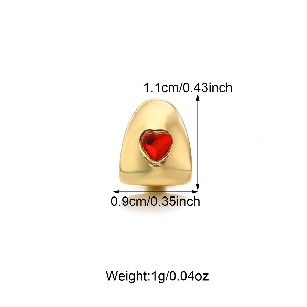 1PCS Hip Hop Single Teeth Grillz For Men Women Gold Silver Color Copper Grillz - Fashionqueene.com