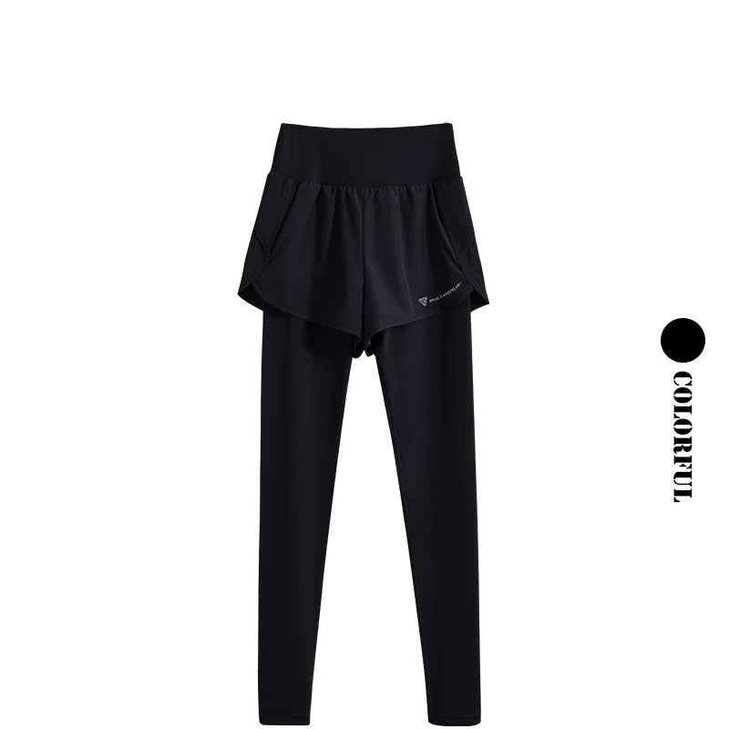 2PCS Sports Set Women Seamless Yoga Suit Fitness Shirt High Waist Leggings Set Outfit Yogawear