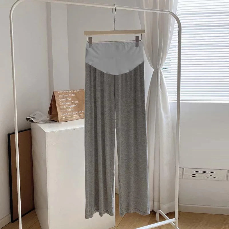 Maternity Pants Summer Maternity Silk Pants Wide-leg Pants Thin Outer Wear Loose Pleated Pants