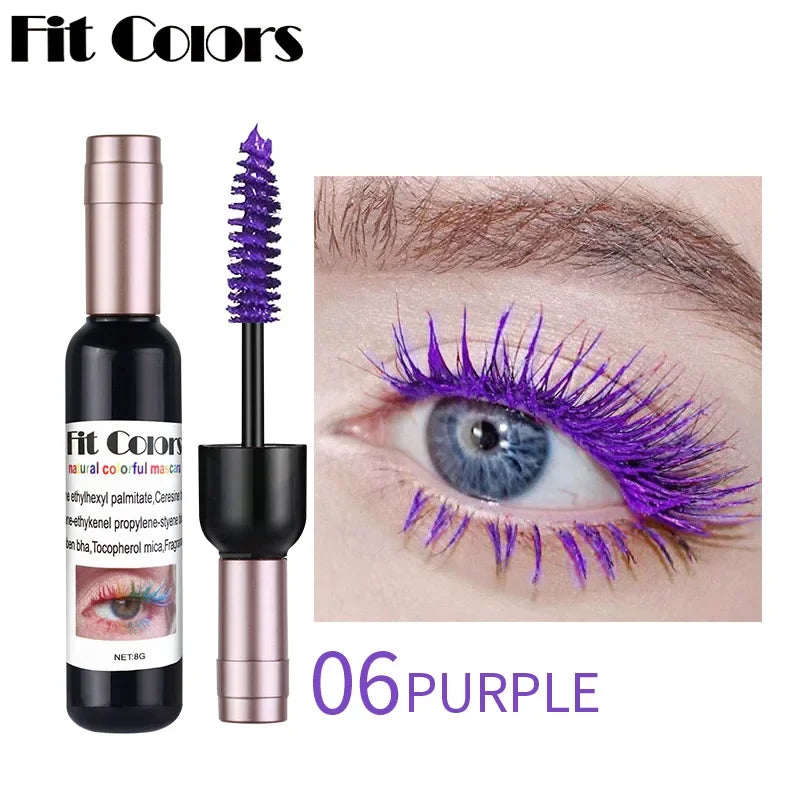 1PC Colorful Eyelash Mascara EyeLashes Extension Curling Lengthen White Purple