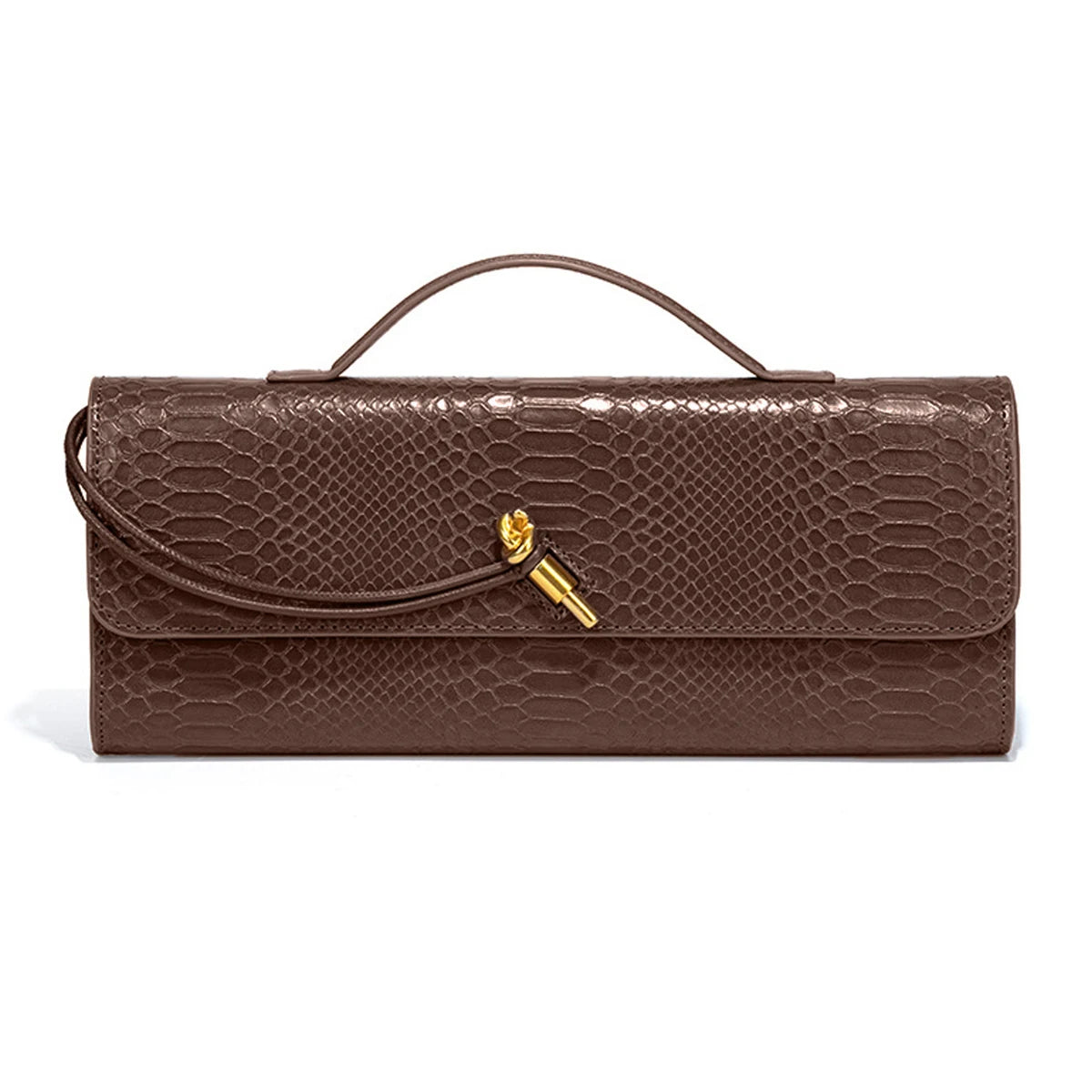 Burgundy bag cherry red envelope wine red envelope upscale new handbag crocodile flip hand