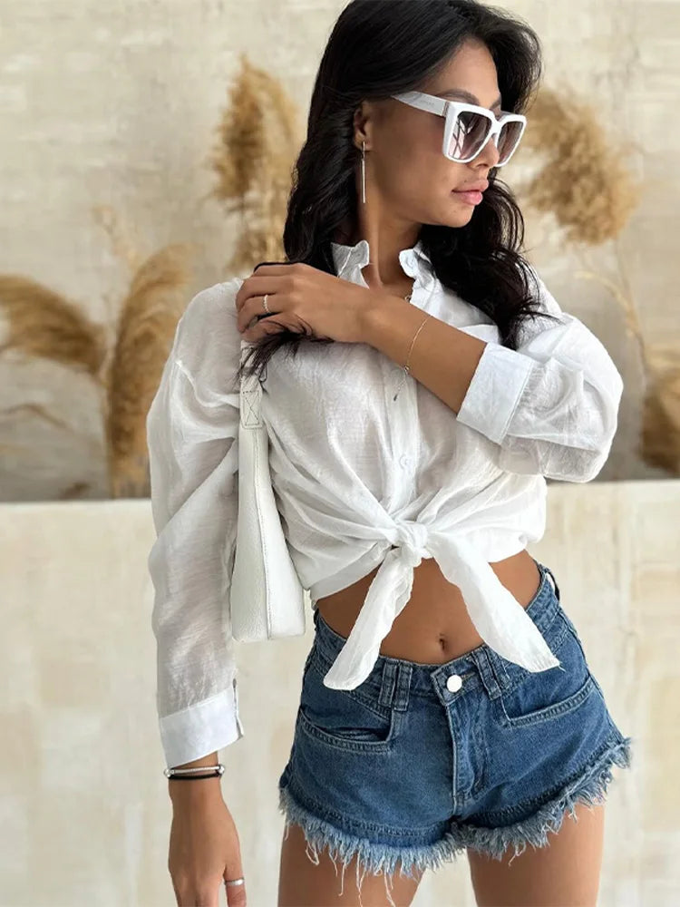 Denim Shorts Pants Low Rise Slim Lady Crop jeans Distressed Chic Casual Short Trousers