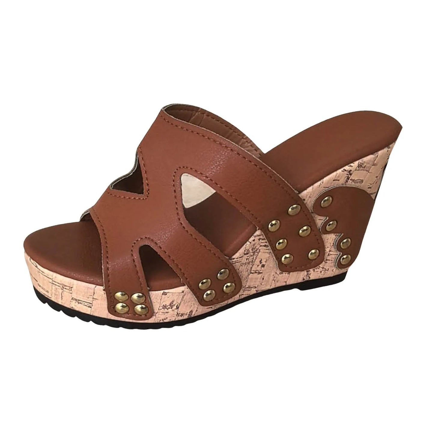 Women Leather Sandals Slope High Heel Casual Button Hollow Slides White / 38 / United States White / 37 / United States White / 42 / United States White / 38 / United States-White / 37 / United States-White / 42 / United States-White / 40 / United States-White / 39 / United States-White / 41 / United States-Brown / 38 / United States-Brown / 37 / United States-Brown / 42 / United States-Brown / 40 / United States-Brown / 39 / United States-Brown / 41 / United States-