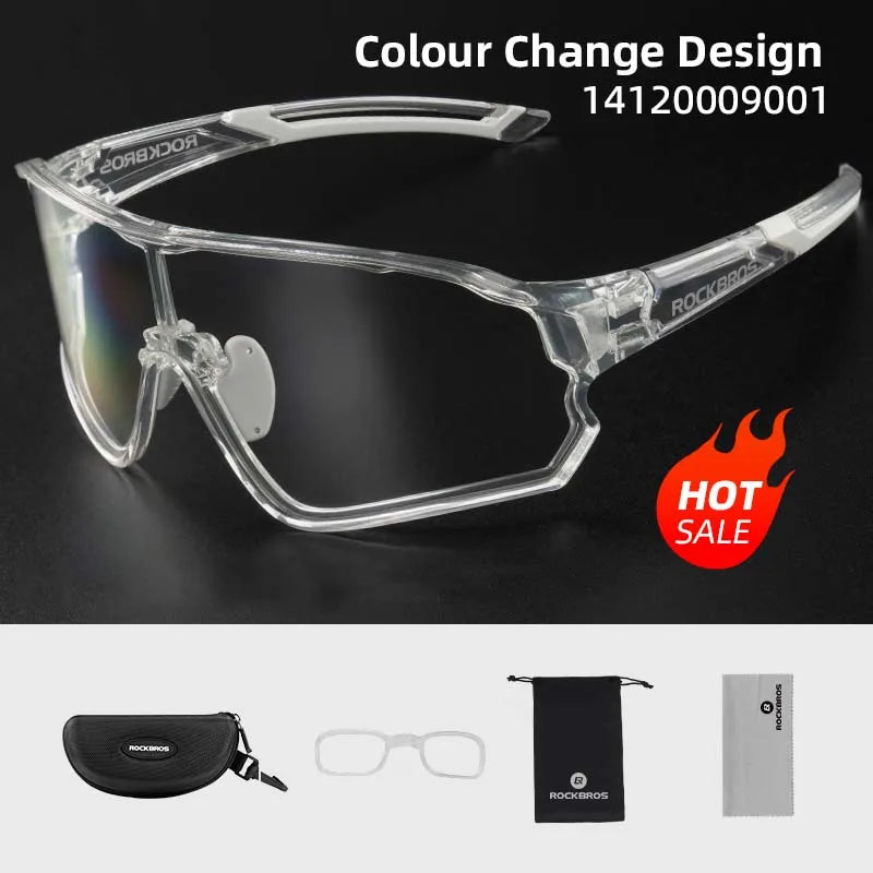 Photochromic MTB Road Bike Glasses UV400 Protection Sunglasses Ultra-light Sport Safe Eyewear Equipment