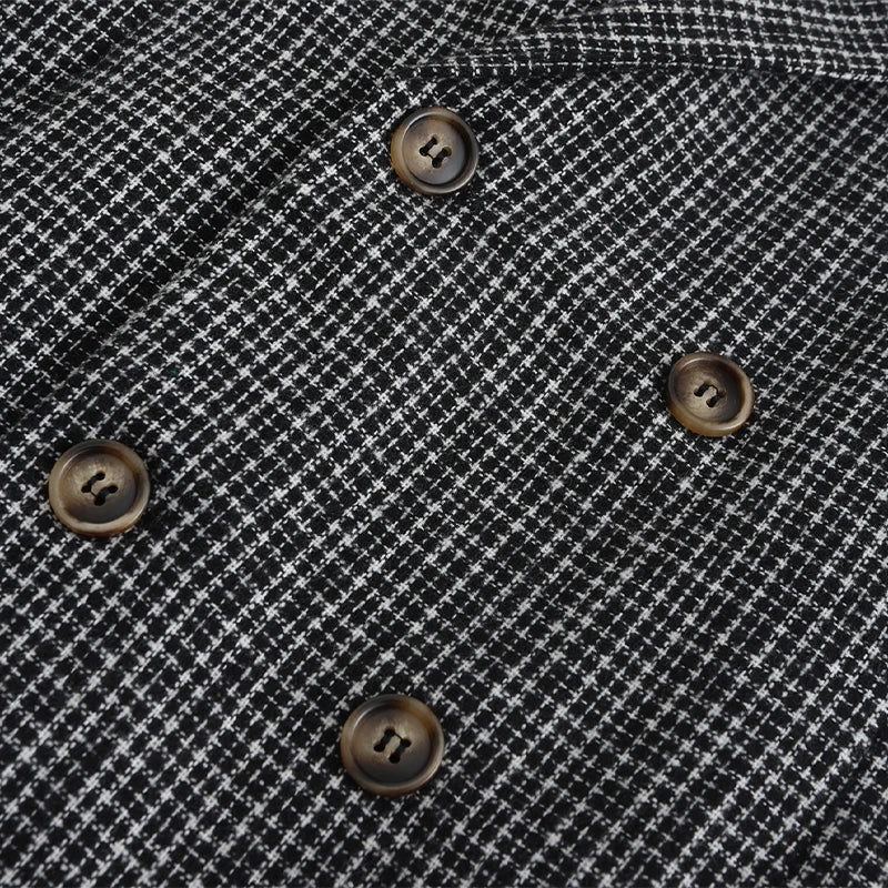 Men s Classic Plaid Print Fit Blazer Jacket with Notched Lapel and Two Button Closure for Fall Fashion Comfort