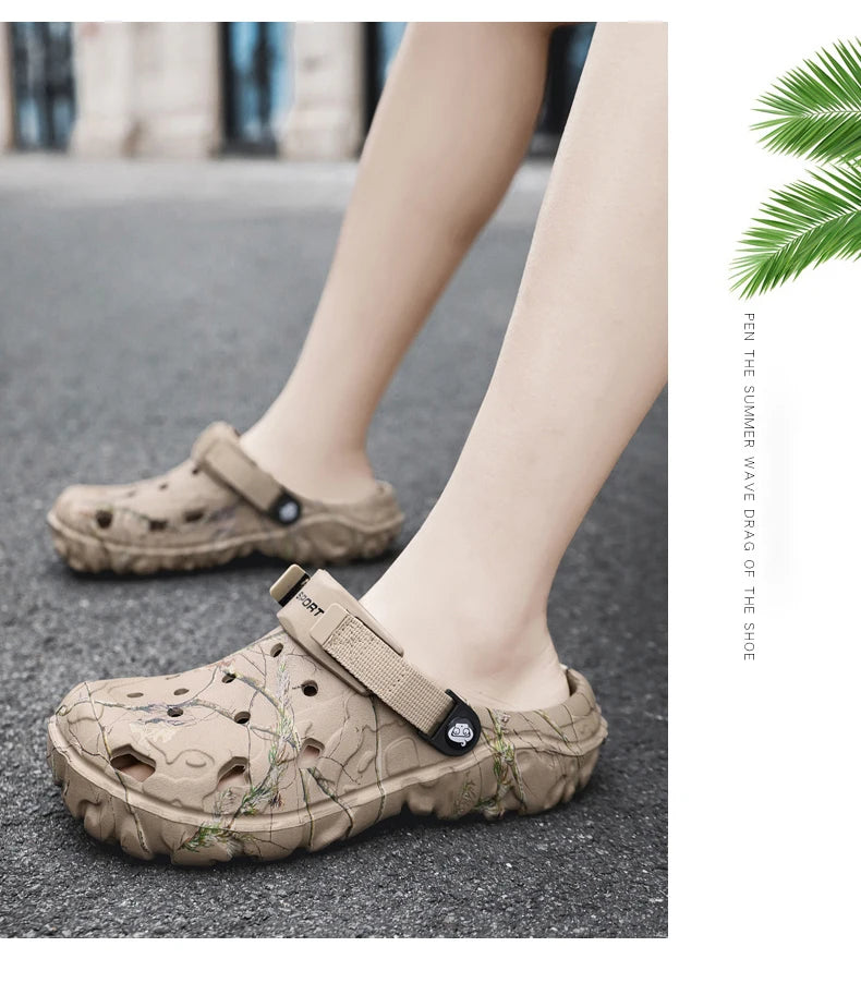 Men Slippers High Quality Anti-Slip Garden Shoes Lightweight Fashion Casual Sandals
