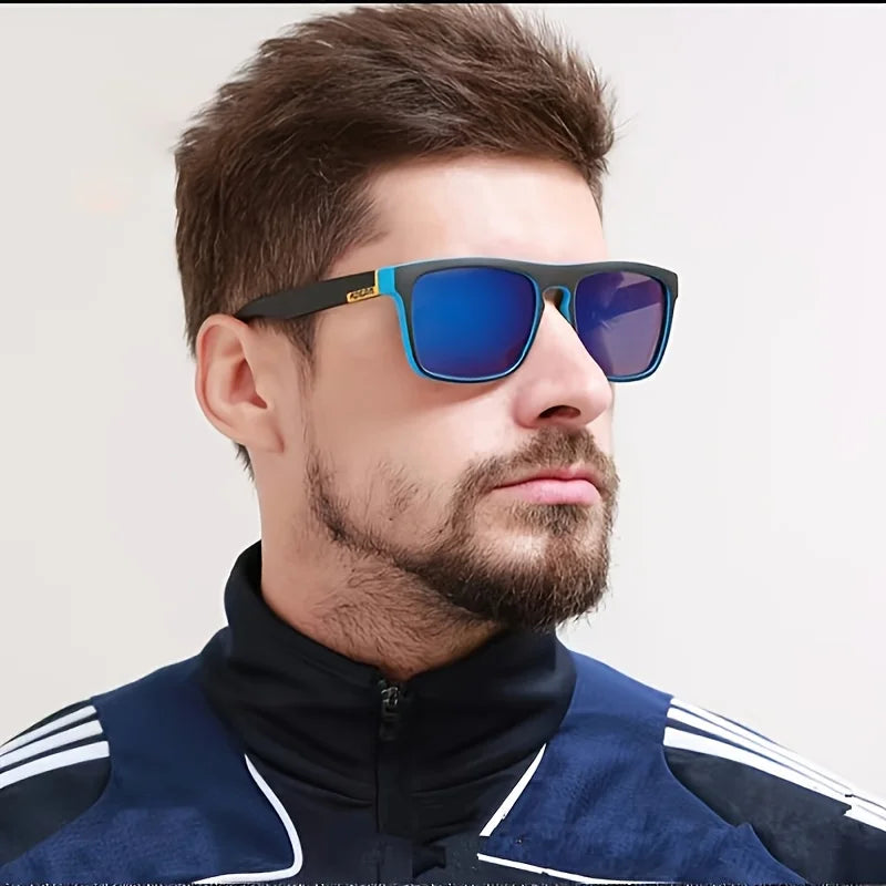 2pcs Square Polarized Sunglasses Anti Glare Sun Shades Travel Driving Fishing As picture As picture 1 As picture-As picture 1-