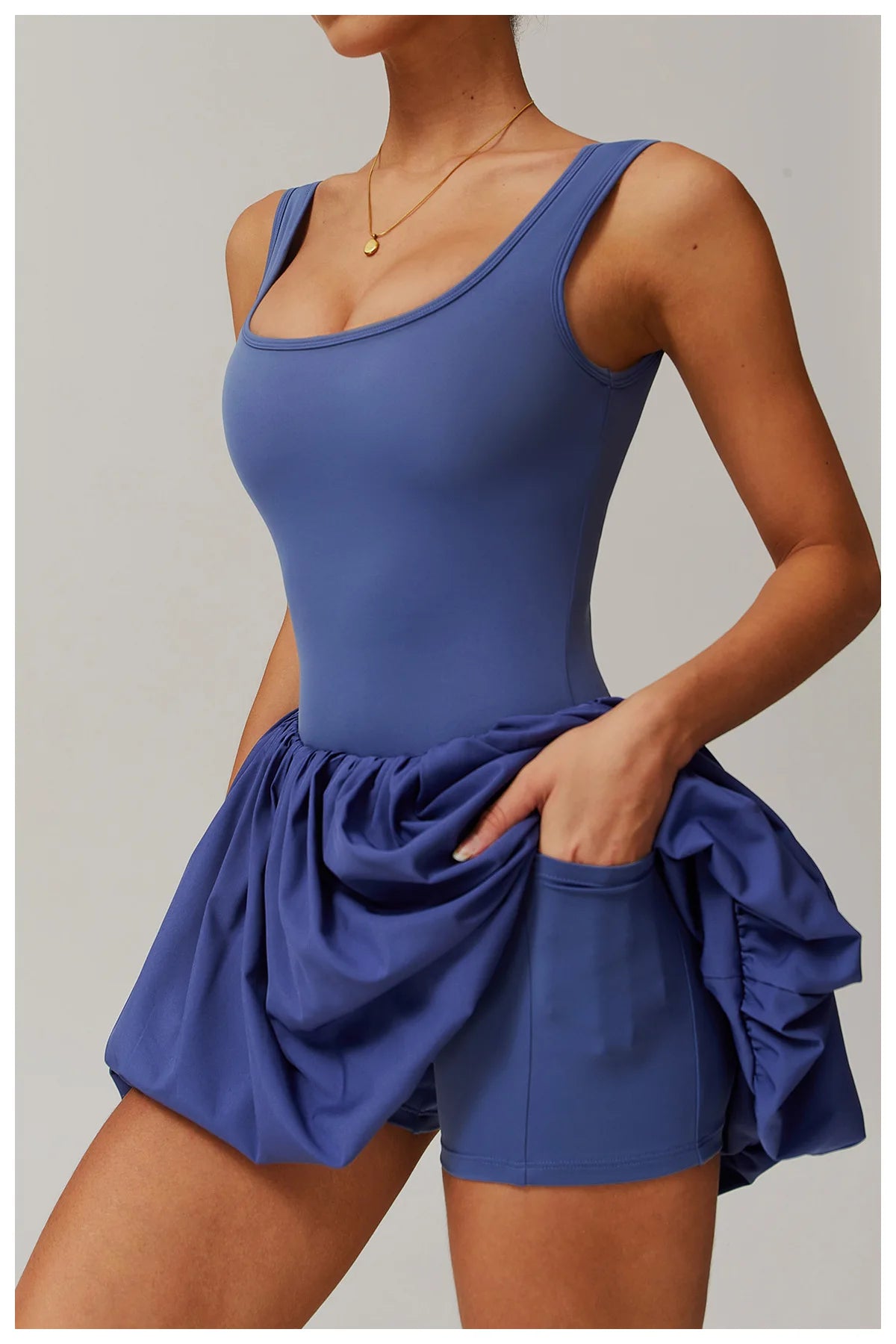 2024 New Women Yoga Anti Glare One-Piece Jumpsuit Dance Ballet Sports Dress Gym Push up Running Tennis Sports