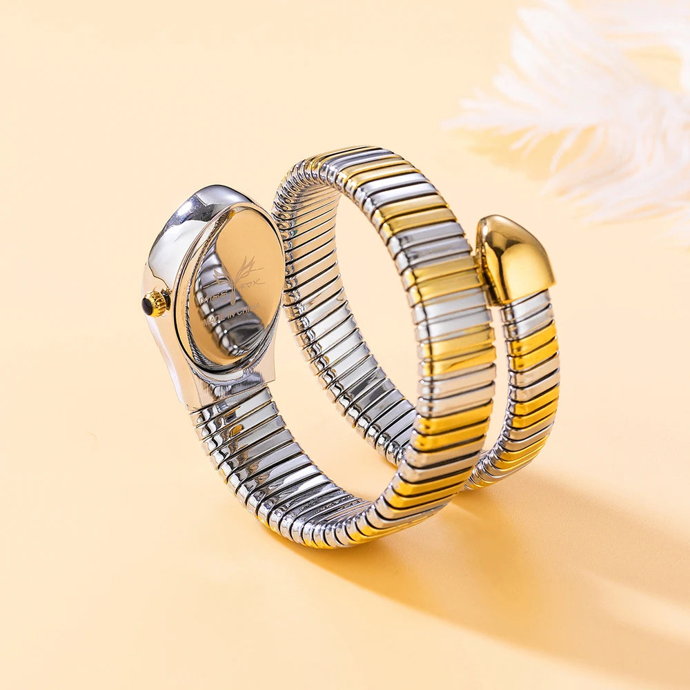 Women's Watches New Quartz Snake Shape Simple Ladies Watch Fashion Unique Strap Waterproof