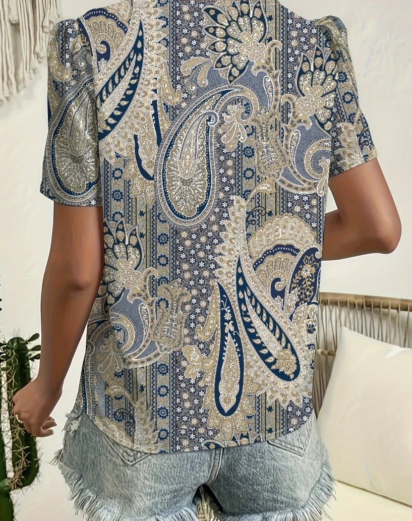 Temperament Blouse Casual Loose Woman Shirt Elegant Short Sleeve Blouse Weekday