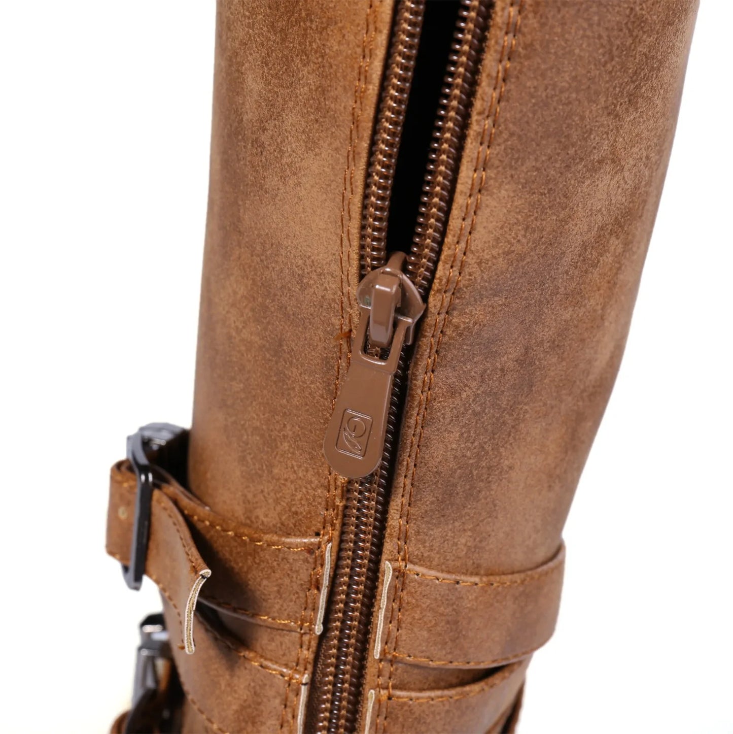 Womens Boots Knee High Wide Calf Heel Pointed Toe Nine Half Boots Brown / 38 / United States Brown / 39 / United States