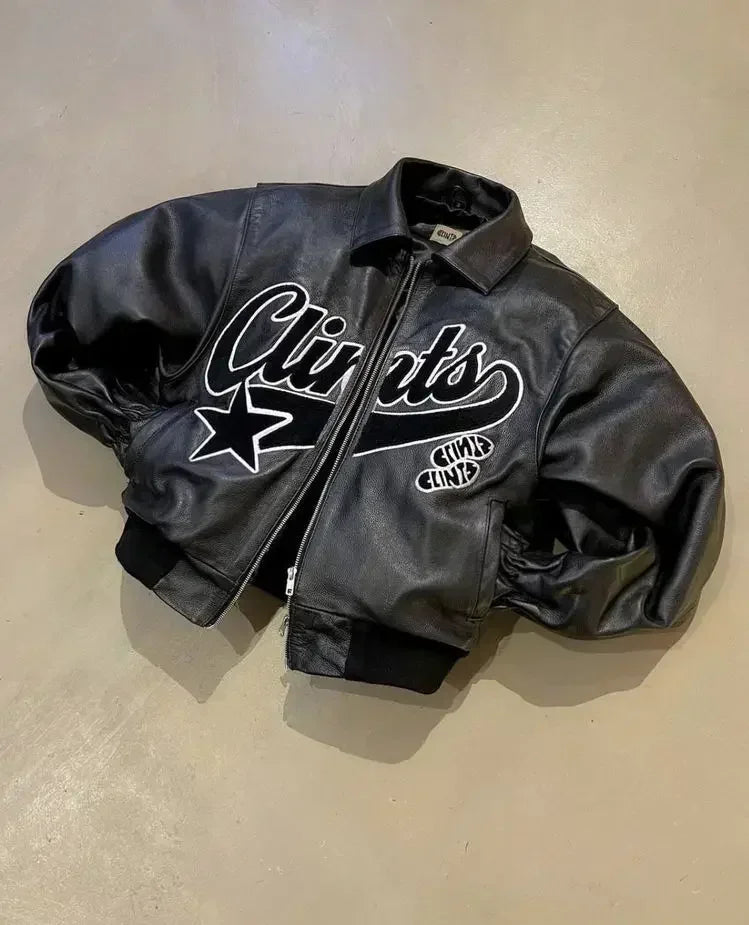 Washed Denim Jacket Y2K Clothes Mens Womens Letter Graphic Patch Embroidery Blue Oversized Jacket