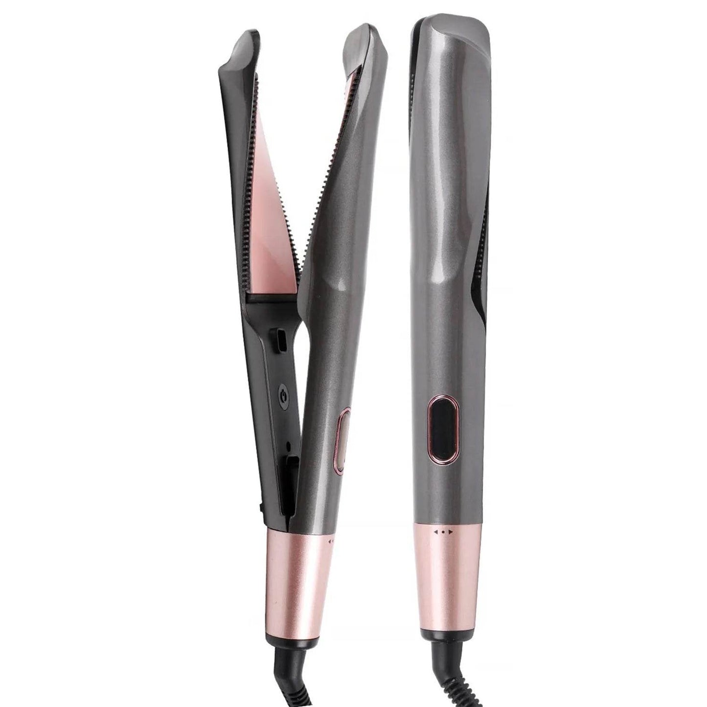 2 in 1 Hair Straightener And Curler Twist Straightening Curling Iron Professional Negative Ion Fast Heating Styling Flat Iron - Fashionqueene.com