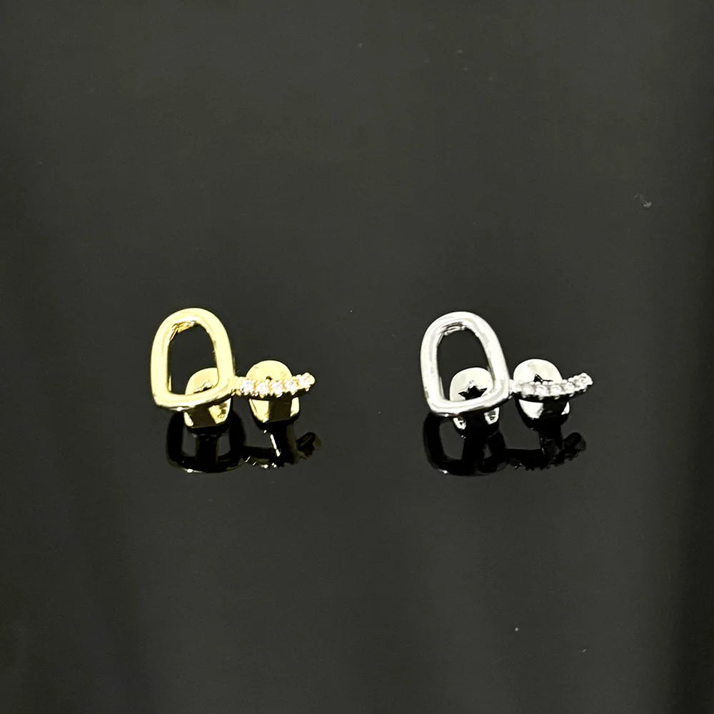 3PCS/Set Hollow Star Teeth Grillz Single Horizontal Bar Zircon Tooth Caps