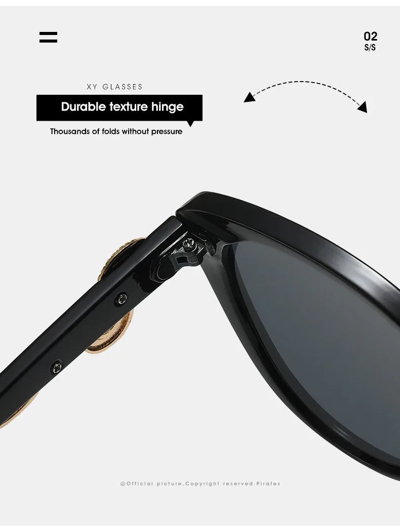 Metal Snake Trendy Street Shot Sun Glasses Brand Designer Ladies