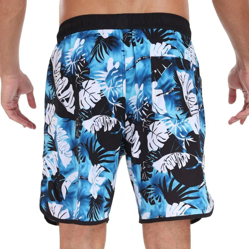Men's Drawstring Printed Swimsuit Men Quick Dry Beach Shorts