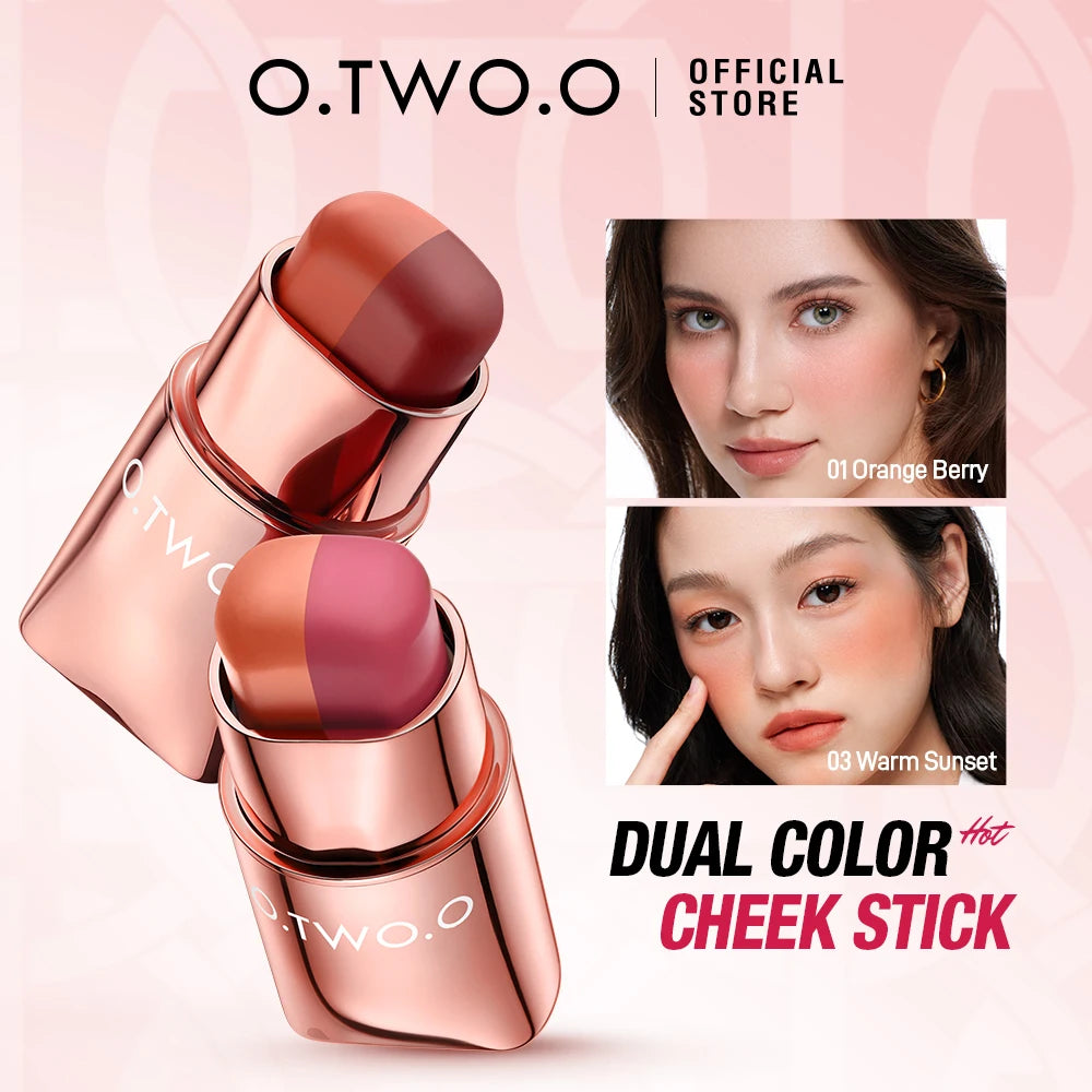 Blush Stick Lipstick 3-in-1 Eyes Cheek Lip Tint Smooth Cream Multi-use Stick Blush Lipstick Makeup