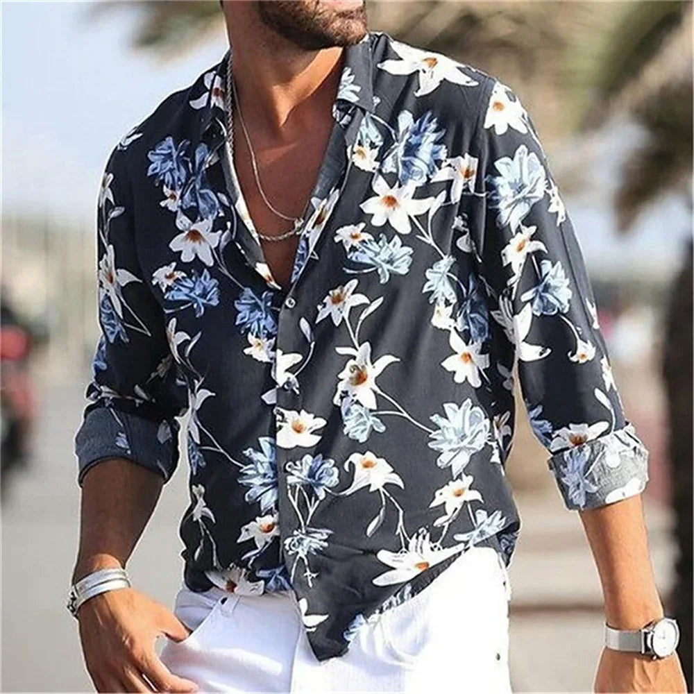 Musical Notes Beige Casual Long Sleeve Button Clothing Sports Fashion