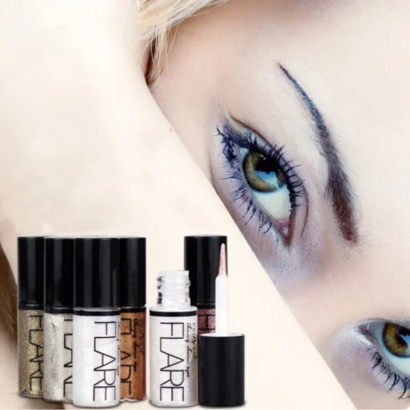 1Pcs Professional Shiny Liquid Eye shadow Eyeliner Pigment Silver Rose Gold Color Glitter 05 Gray Gold 02 Gold