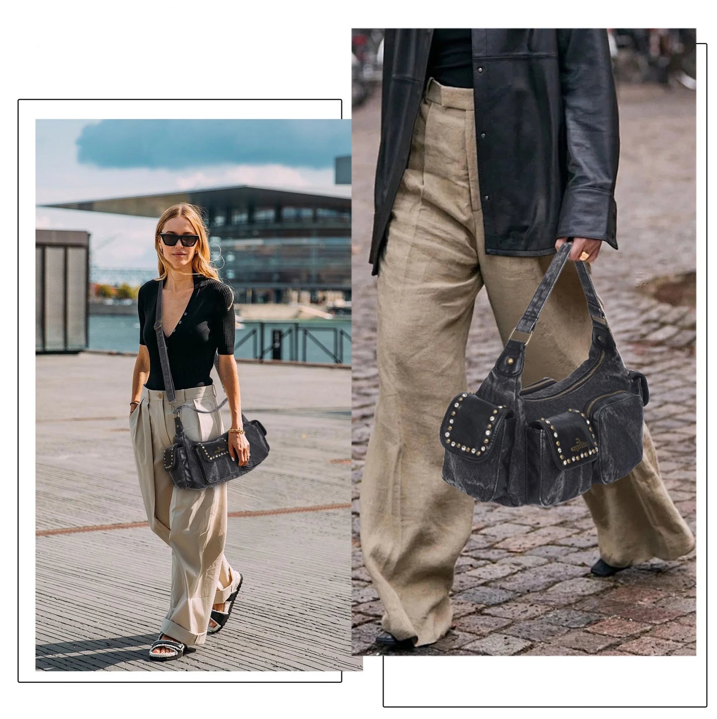 Women's Denim Bag Y2K Vintage Blue Jean Purse and Handbags Crossbody Wallet Large Capacity Baguette Bag Blue / 30cmx15cmx10cm Blue / 30cmx15cmx10cm-