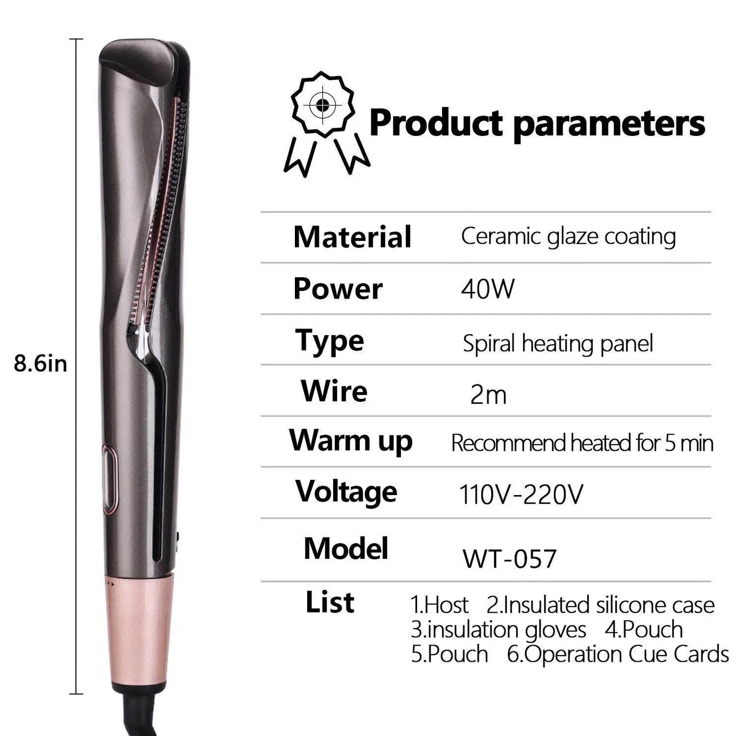 2 in 1 Hair Straightener And Curler Twist Straightening Curling Iron Professional Negative Ion Fast Heating Styling Flat Iron - Fashionqueene.com