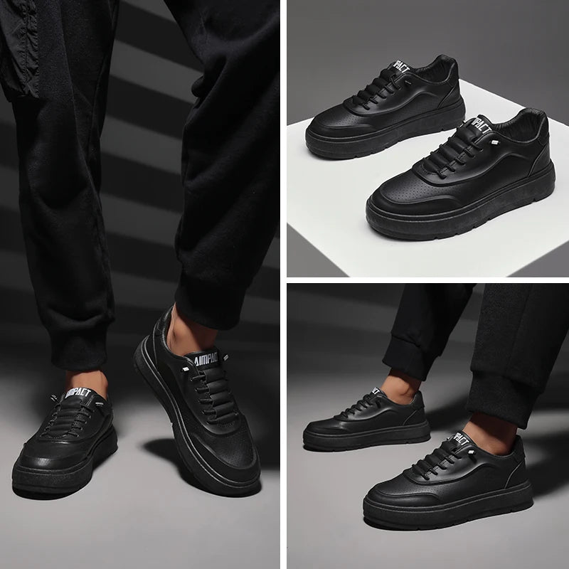 Men's Luxury Vulcanized Sneakers w/Breathable Design for Gym/Casual Wear & Street Style
