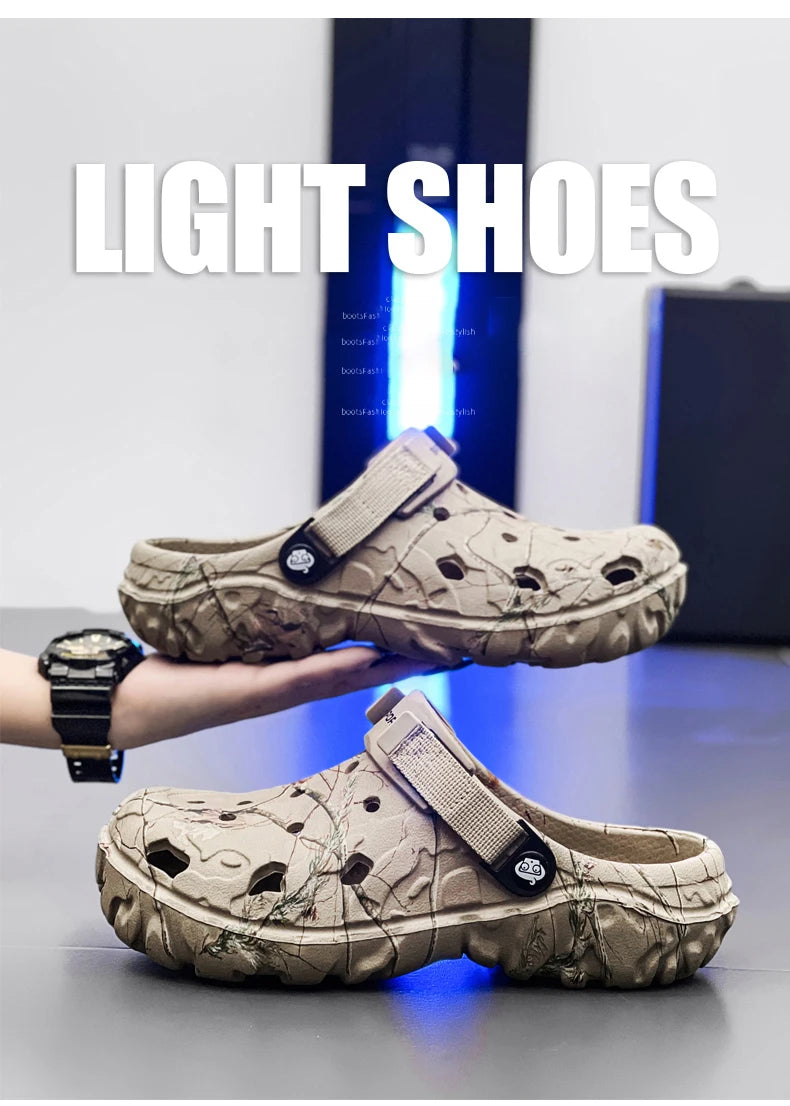 Men Slippers High Quality Anti-Slip Garden Shoes Lightweight Fashion Casual Sandals