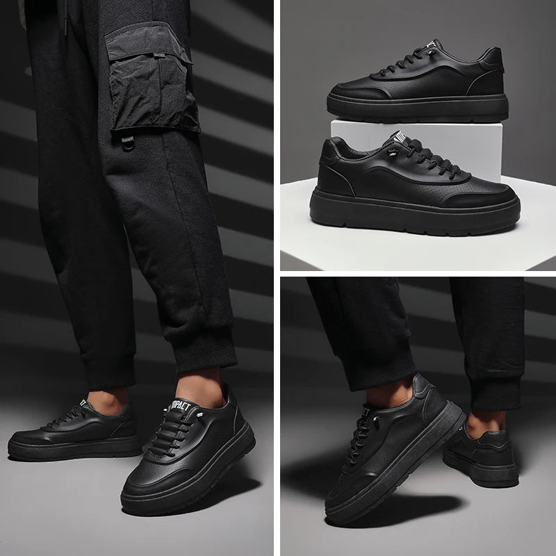 Men's Luxury Vulcanized Sneakers w/Breathable Design for Gym/Casual Wear & Street Style