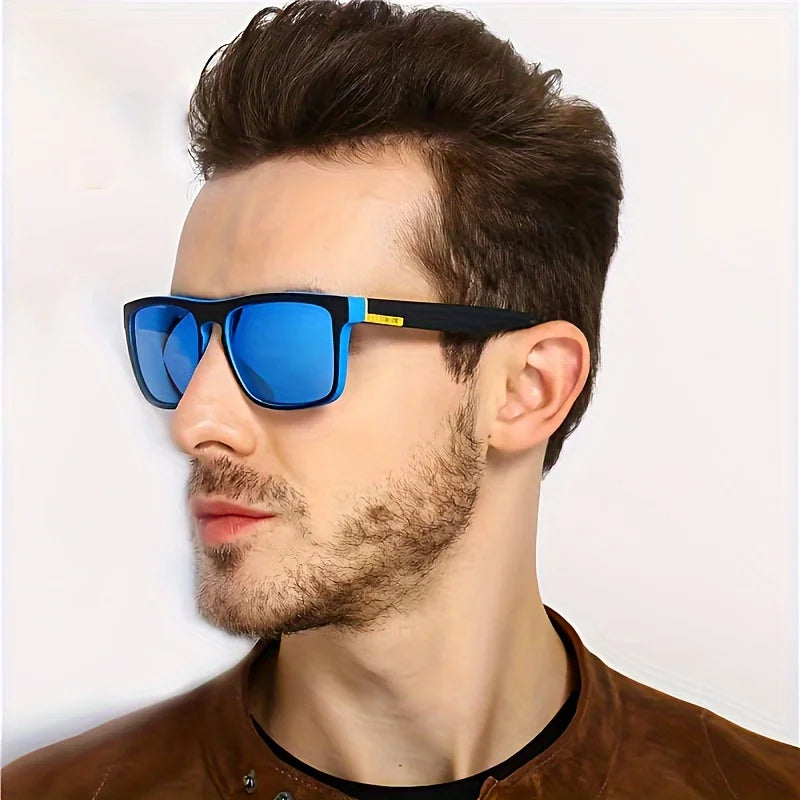 2pcs Square Polarized Sunglasses Anti Glare Sun Shades Travel Driving Fishing As picture As picture 1 As picture-As picture 1-