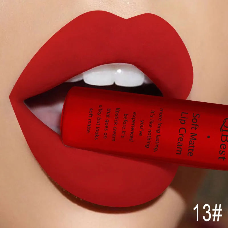 Hot Velvet Matte Nude Lip Gloss Sexy Long Lasting Non-stick Cup Nude Red Liquid Lipstick Waterproof 1 3
