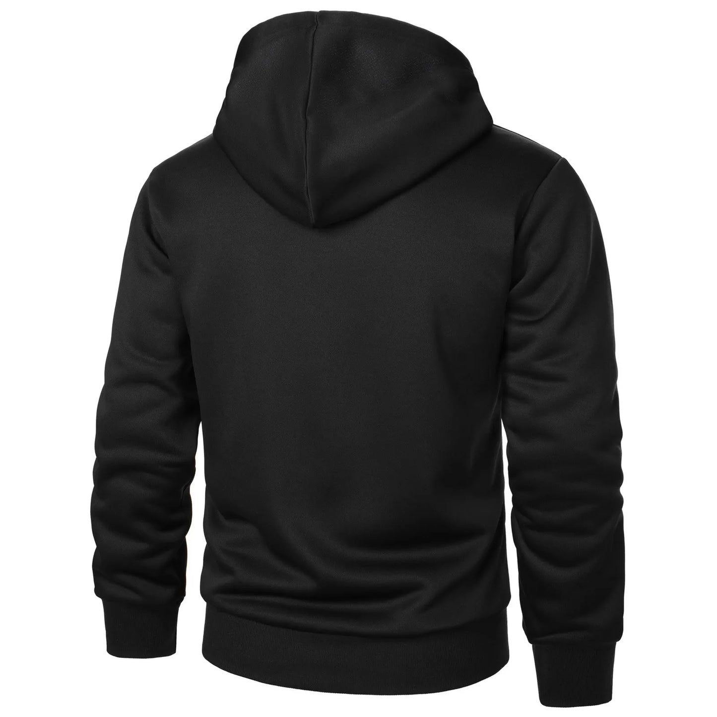 Men's Zipper Hoodie Jackets Lamb Wool Outerwear Coats Loose Casual A-Black / S / United States A-Black / XL / United States
