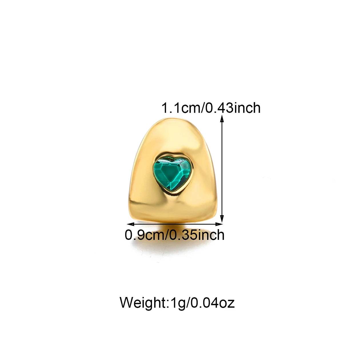 1PCS Hip Hop Single Teeth Grillz For Men Women Gold Silver Color Copper Grillz - Fashionqueene.com