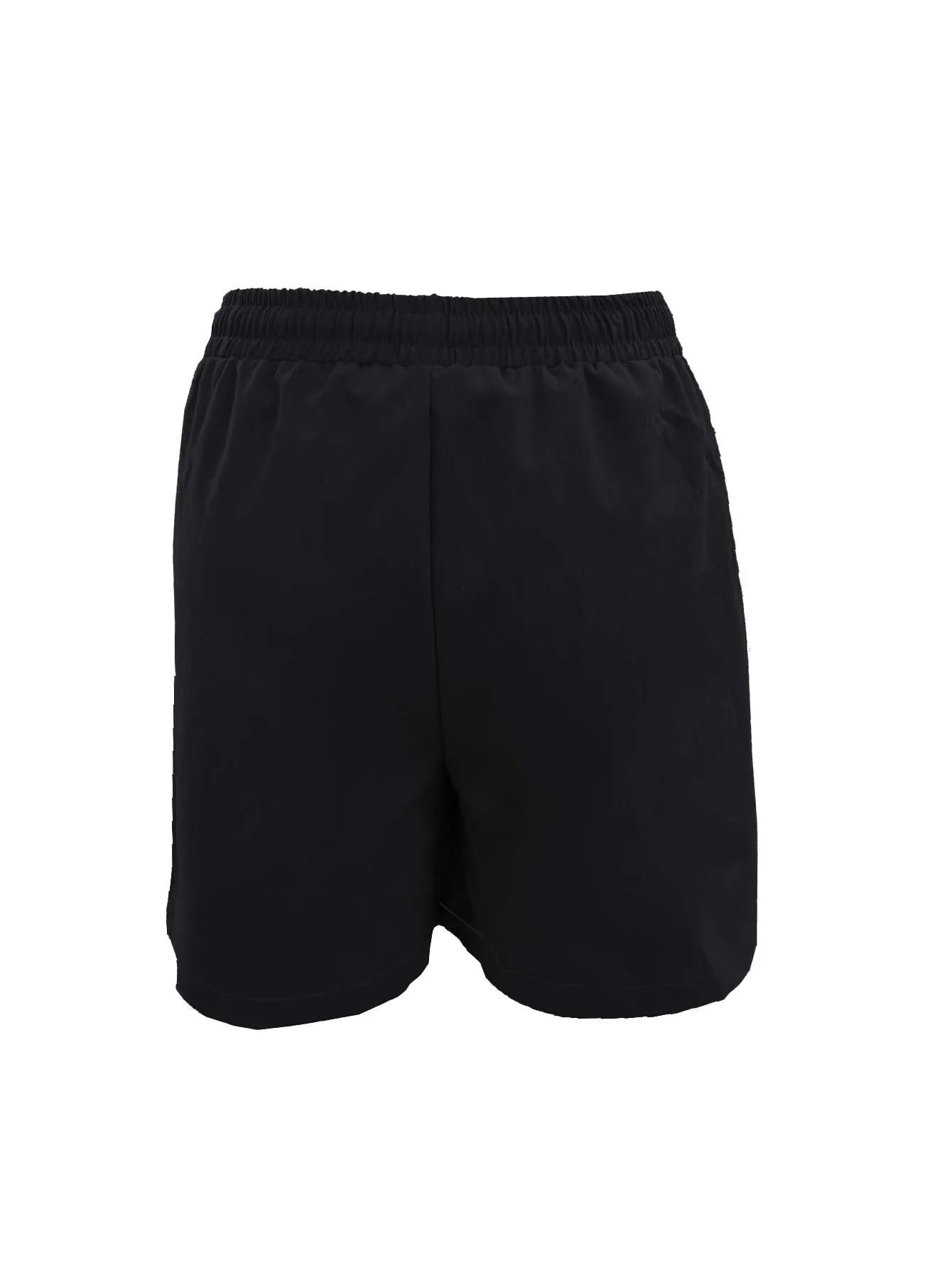 Summer New Women's Solid Color Pocket Loose High Waist Casual Fashion Quarter Shorts