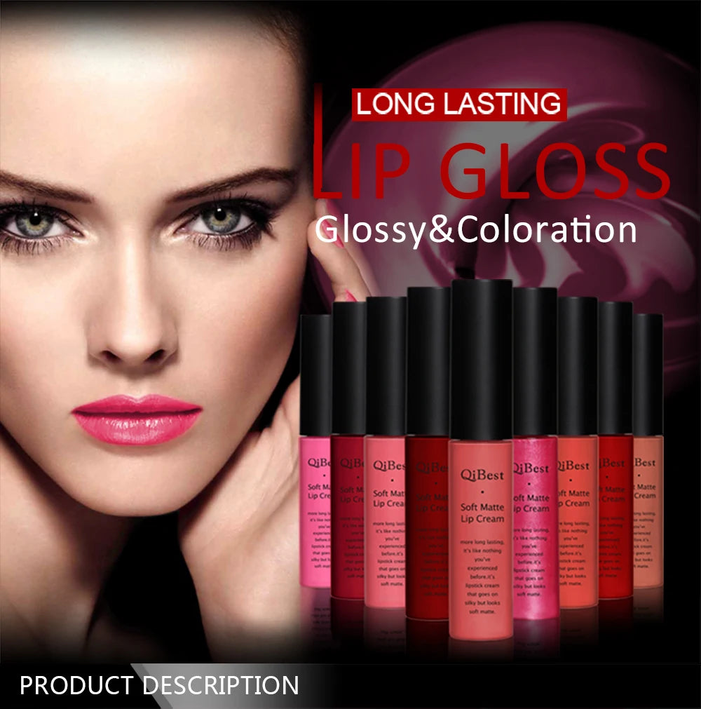 Hot Velvet Matte Nude Lip Gloss Sexy Long Lasting Non-stick Cup Nude Red Liquid Lipstick Waterproof 1 3