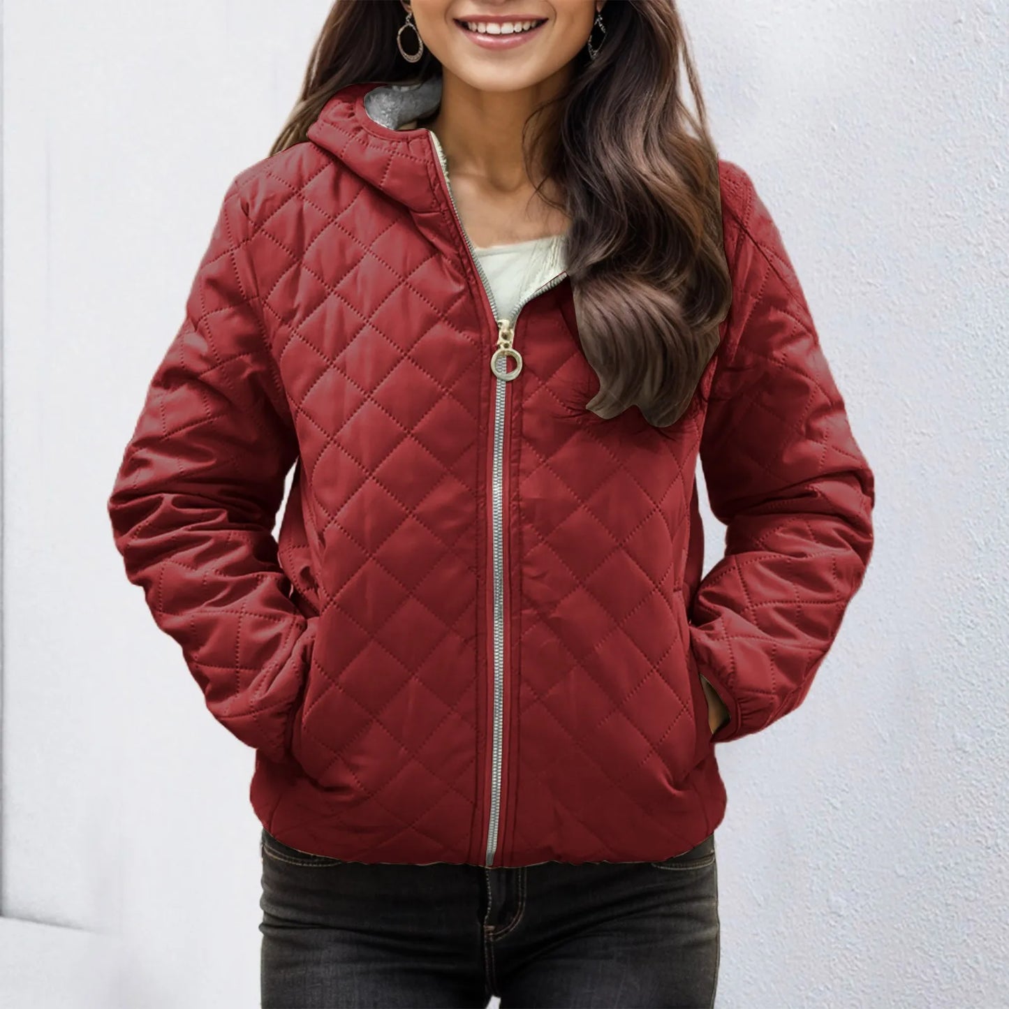 Casual Women'S Warm And Velvet Waist Tooling Jacket Lapel Coat