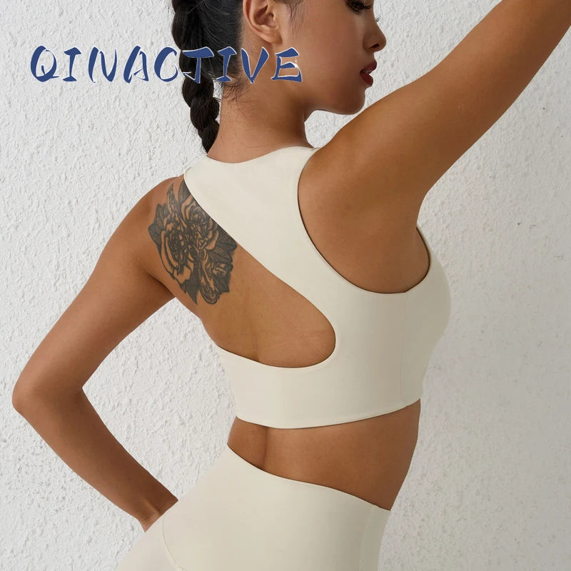 Backless Women Crop Top Fitness Solid Sports Bra Gym Shockproof
