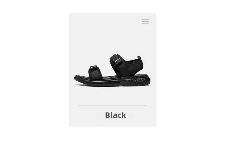 A Pair of Non-Slip Men's Sandals Wear-Resistant Breathable Simple White-Soled