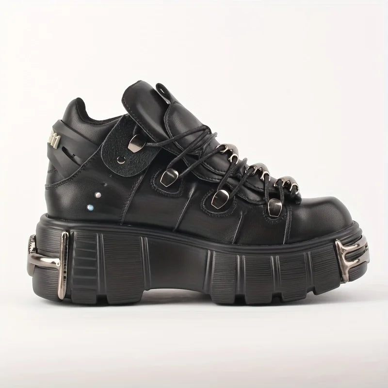 Thick Bottom Platform Rock Metal Decoration Casual Trainers Punk Style Gothic Sport Shoes
