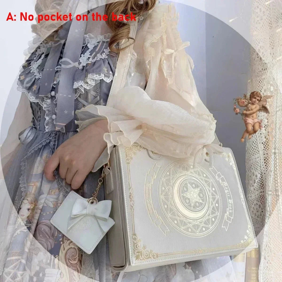 Gothic Square Black Shoulder Bag Luxury Designer Handbags Messenger Tote Bags Women