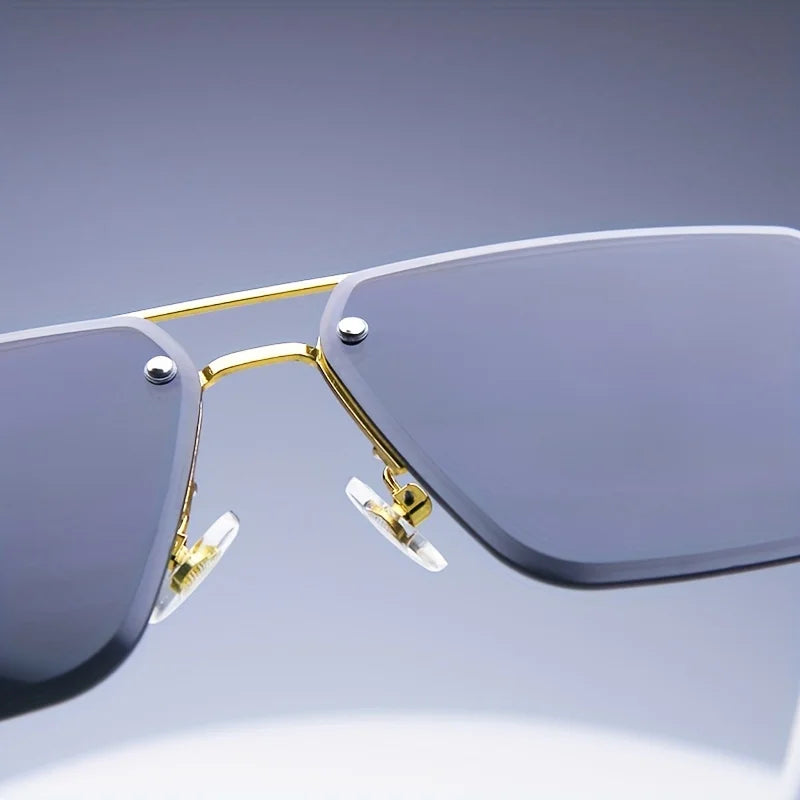 Populare Frameless Sun Glasses Male Female Classic Small Square Summer Traveling Shades