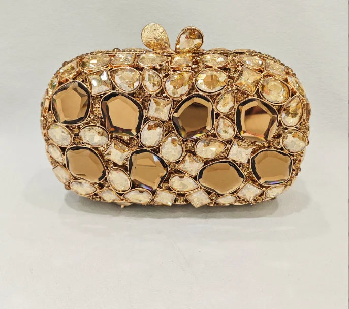 XIYUAN Big Stones Evening Purse Bags Rhinestone Wedding Gems Clutch Bag Bridal Clutches Women Diamonds