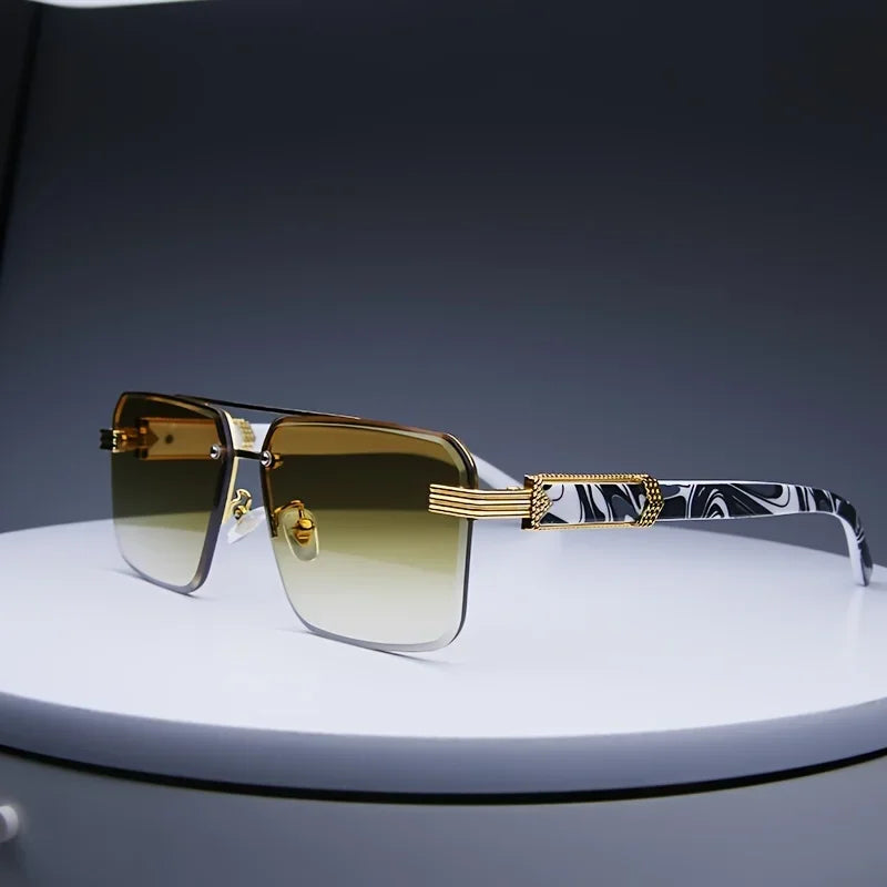 Populare Frameless Sun Glasses Male Female Classic Small Square Summer Traveling Shades