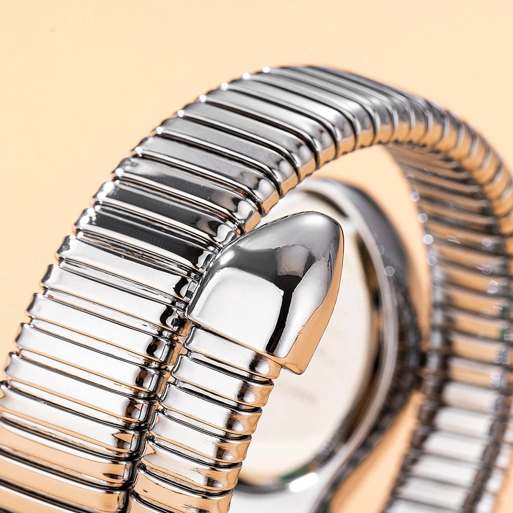 Women's Watches New Quartz Snake Shape Simple Ladies Watch Fashion Unique Strap Waterproof