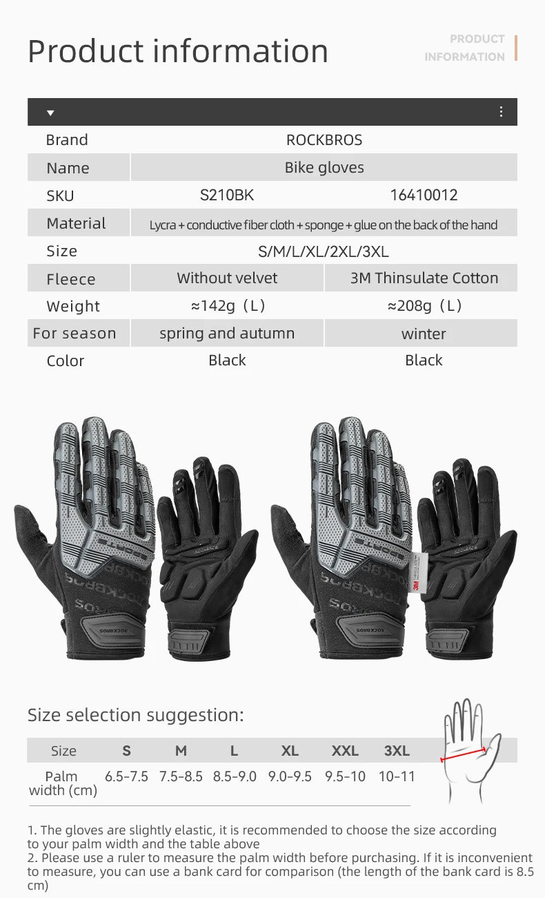 Cycling Gloves Tactical Gloves Thickened Pad Shockproof Breathable GEL Bike Motorcycle Winter Warmer Full Finger