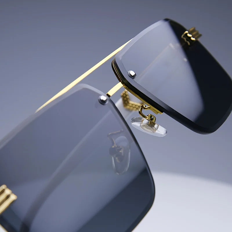 Populare Frameless Sun Glasses Male Female Classic Small Square Summer Traveling Shades