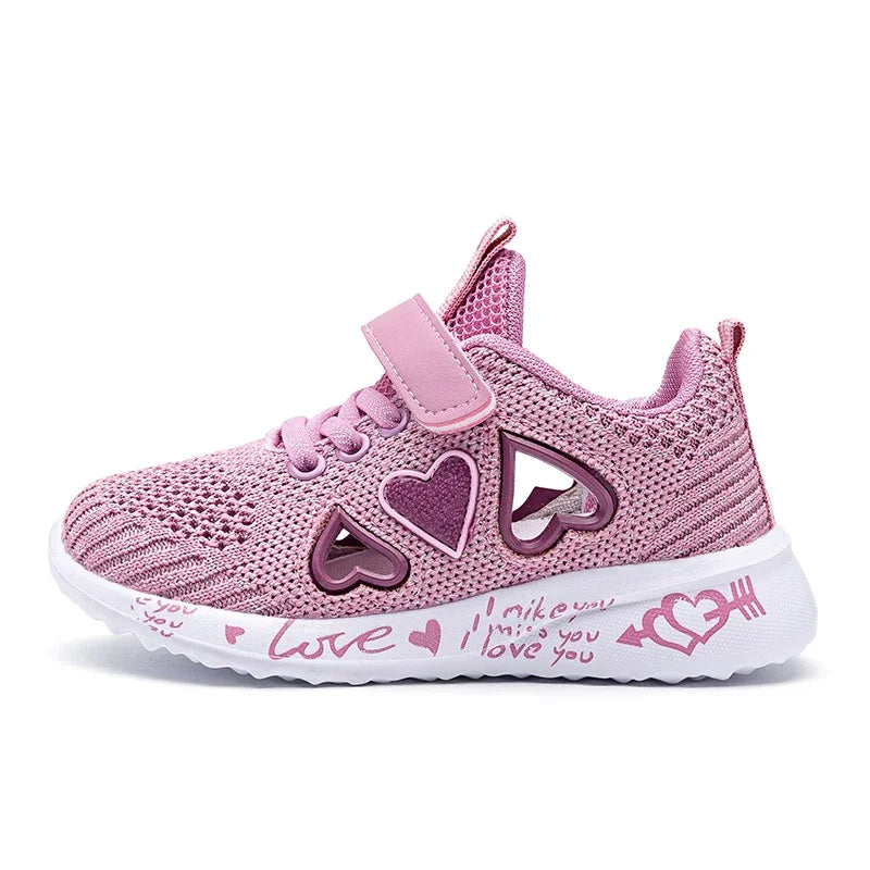 Girls Casual Light Mesh Sneakers Kids Summer Cute Sport Cartoon Female Footwear